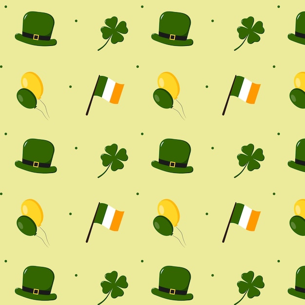 Patrón sin costura con trébol Patrón para el Día de San Patricio Ilustración vectorial de fondo de San Patricio