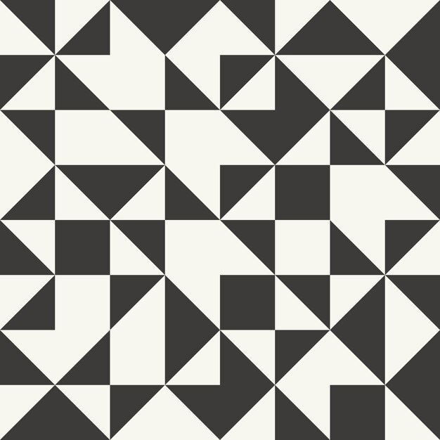 Patrón sin costura vectorial de Bauhaus Ornamento geométrico clásico en blanco y negro