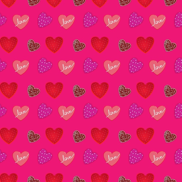 Patrón sin costuras 14 de febrero día feliz patrón de tela papel de embalaje de regalo Día de San Valentín