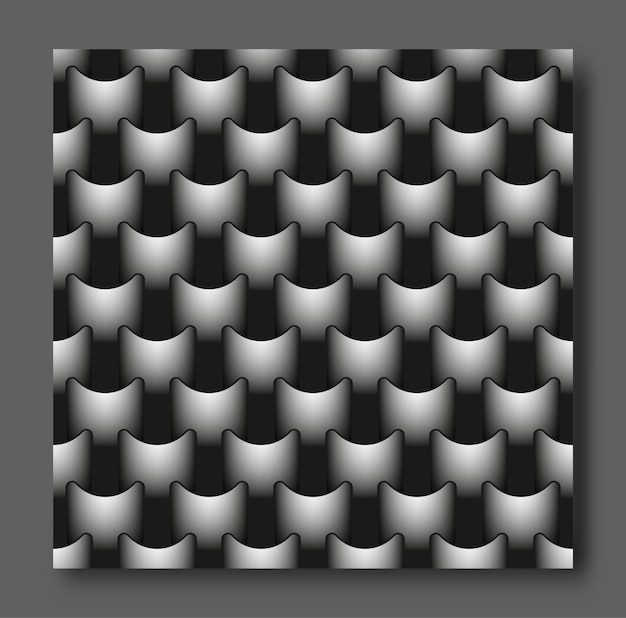 Patrón sin costuras 3D Composición tridimensional de elementos abstractos Plantilla para ideas creativas y diseño