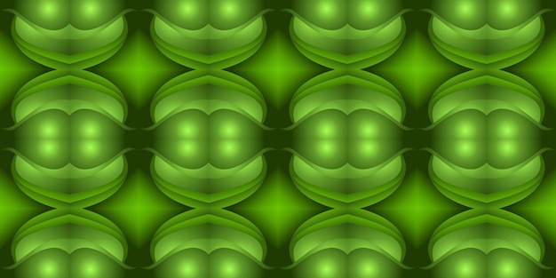 patrón sin costuras 3d ornamento geométrico abstracto fondo decorativo vector verde