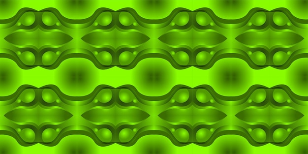 patrón sin costuras 3d ornamento geométrico abstracto fondo decorativo vector verde