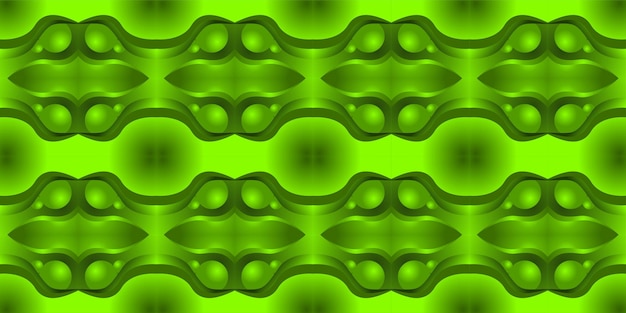 patrón sin costuras 3d ornamento geométrico abstracto fondo decorativo vector verde