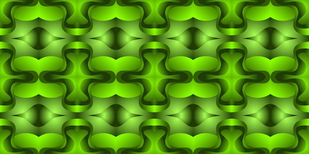 patrón sin costuras 3d ornamento geométrico abstracto fondo decorativo vector verde