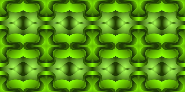 patrón sin costuras 3d ornamento geométrico abstracto fondo decorativo vector verde