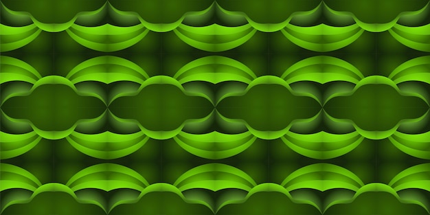 patrón sin costuras 3d ornamento geométrico abstracto fondo decorativo vector verde