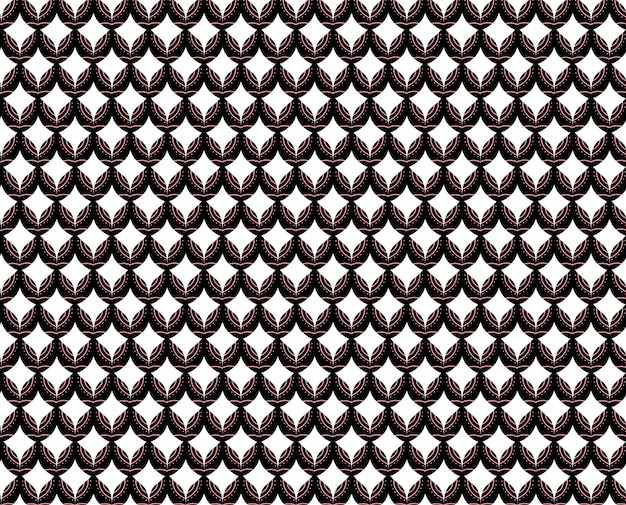 Patrón sin costuras abstracto en color negro sobre un fondo blanco aislado