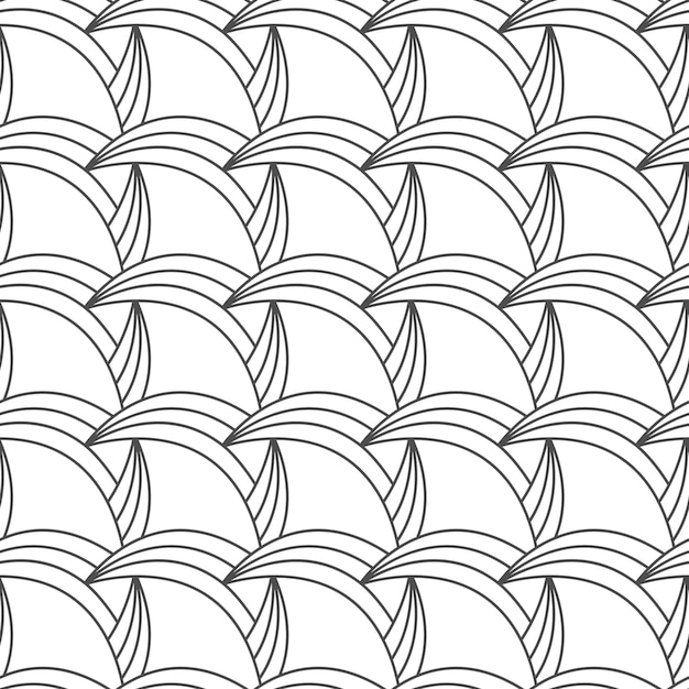 Patrón sin costuras abstracto de líneas curvas plantilla de fondo para el diseño y la creatividad