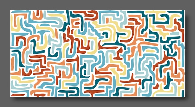 Patrón sin costuras abstracto de líneas horizontales y verticales imitación de un laberinto plantilla de fondo para el diseño y la creatividad