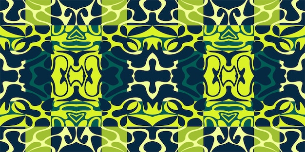 patrón sin costuras abstracto en tonos azul-verde patrón geométrico ornamento patrón