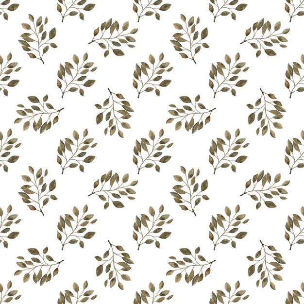 Patrón sin costuras de acuarela con hierbas y flores Fondo floral romántico Diseño de tela