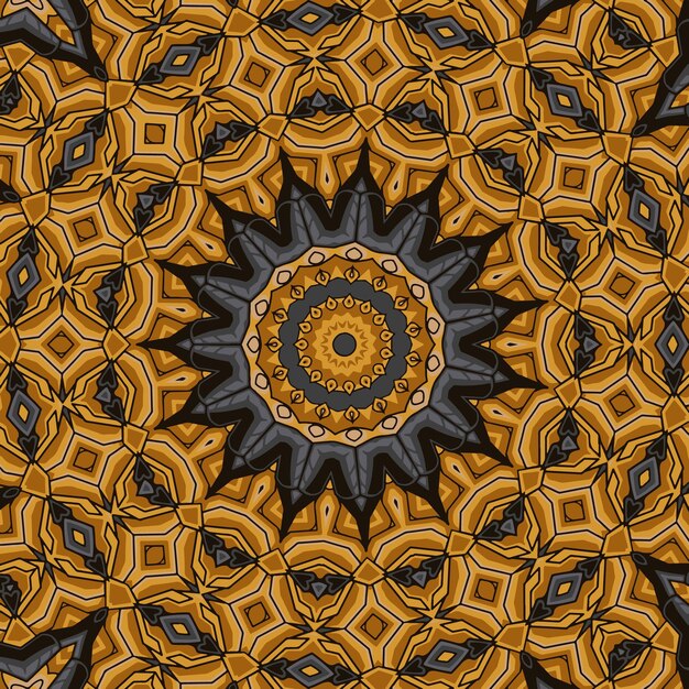 Patrón sin costuras con adorno de mandala Motivos indios árabes tradicionales