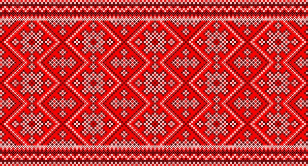 Patrón sin costuras de adorno ucraniano en estilo étnico identidad vyshyvanka vector de bordado
