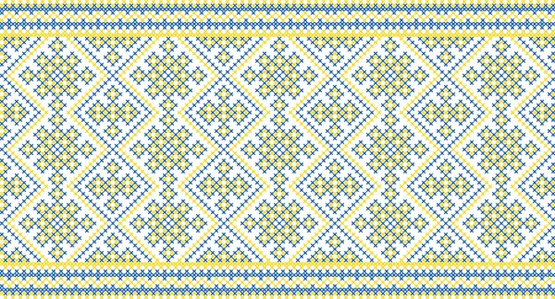 Patrón sin costuras de adorno ucraniano en estilo étnico identidad vyshyvanka vector de bordado