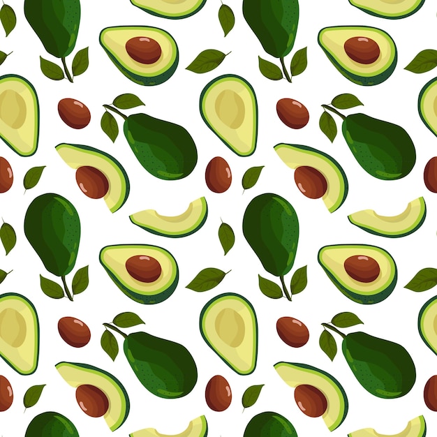 Patrón sin costuras aguacate