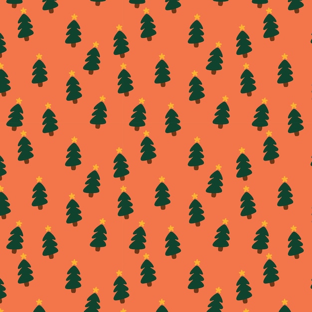 Patrón sin costuras de árbol de Navidad Textura de dibujo a mano para envolver telas textiles y prendas de papel tapiz
