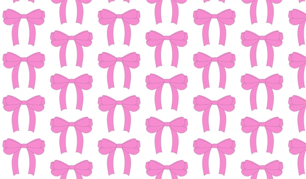 Patrón sin costuras con arcos rosados sobre un fondo transparente