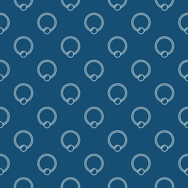 Patrón sin costuras de aro cautivo azul Textura o fondo perforante vectorial