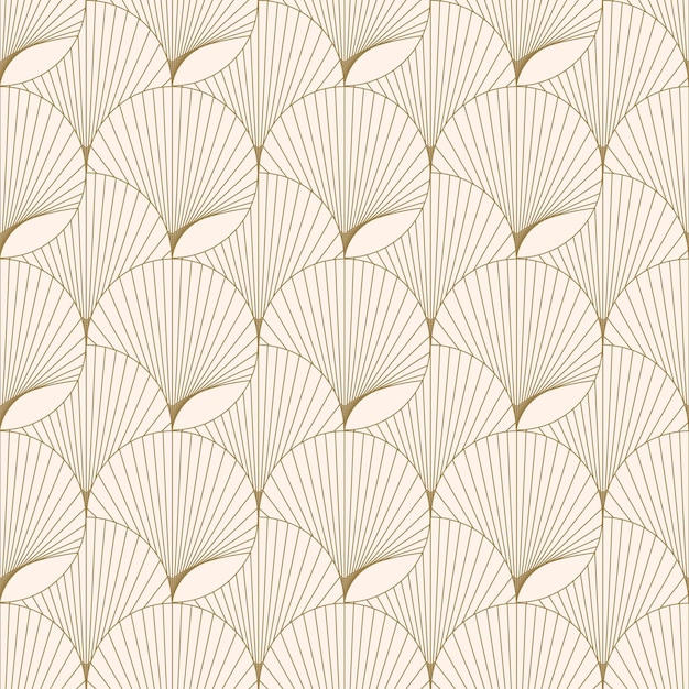 Patrón sin costuras art déco vintage con diseño geométrico