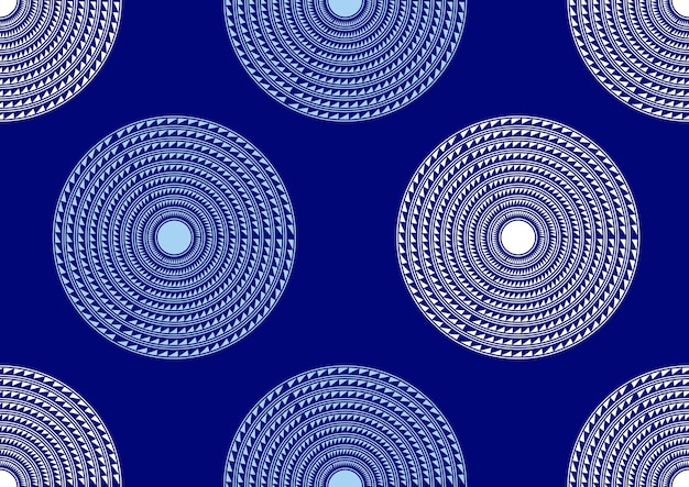 Patrón sin costuras de arte textil africano círculo imagen abstracta y arte de moda de fondo