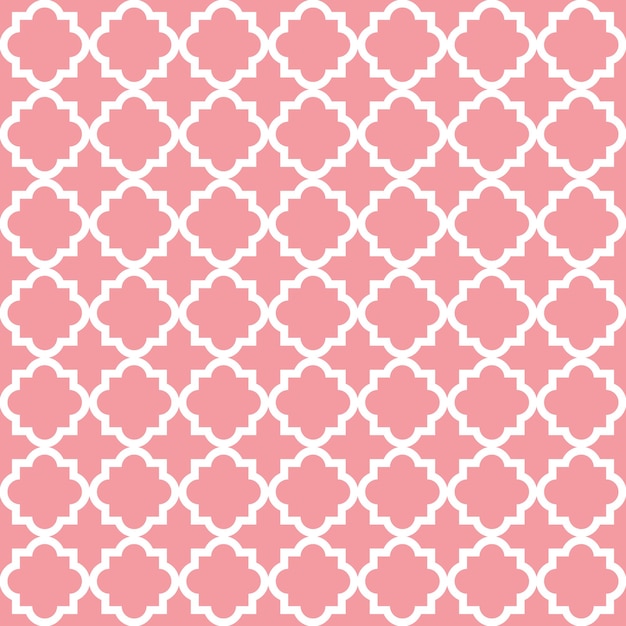 Patrón sin costuras con azulejos marroquíes rosas