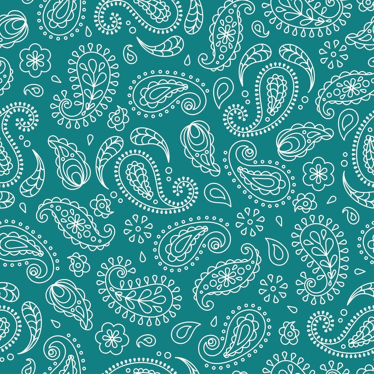 Vector patrón sin costuras basado en el ornamento de paisley bandana imprimir fondo de vector paisley