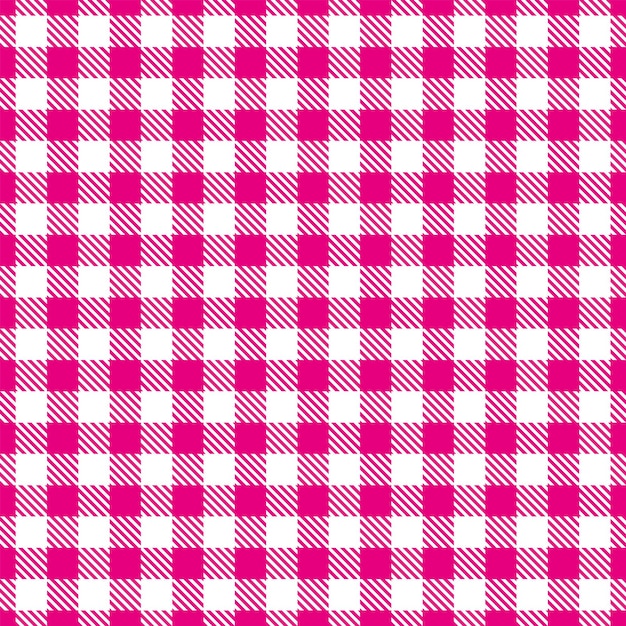 Patrón sin costuras blanco rosado Textura tradicional de la tela Ilustración vectorial simple