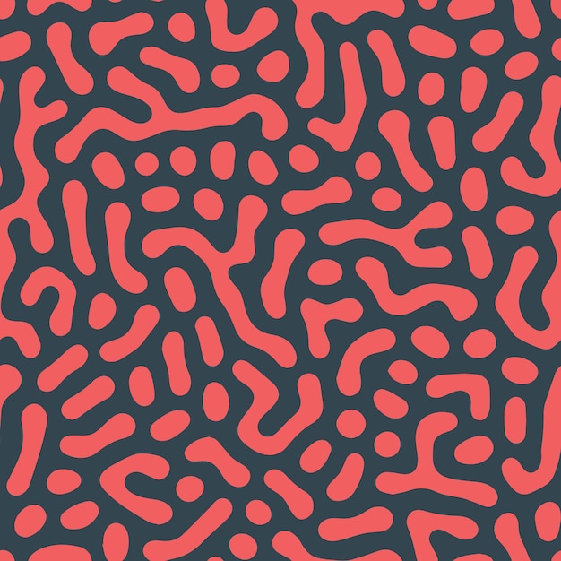 Patrón sin costuras de blob Vector Rojo Negro Diseño de ropa Impresión Resumen Fondo
