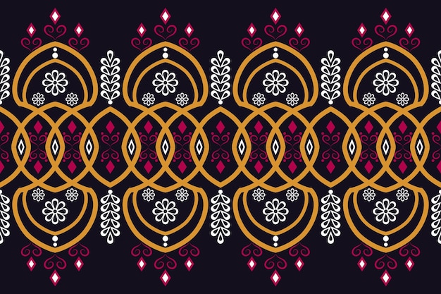 Patrón sin costuras boho étnico textura vectorial tribal bordado en tela