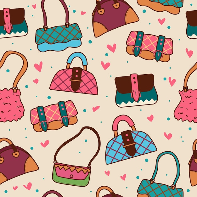 El patrón sin costuras de la bolsa minimalista