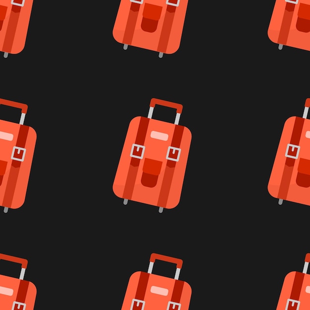 Patrón sin costuras con bolsa de viaje con equipaje Fondo con maleta para viaje viaje Vector illustrationxA