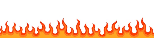 Patrón sin costuras de borde de fuego Conjunto de marcos de línea de fuego
