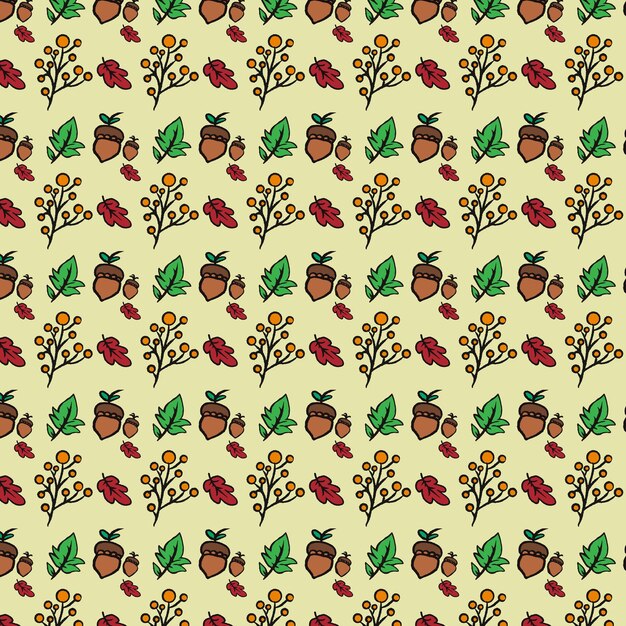 Patrón sin costuras Borde de hoja de otoño Papel de regalo y álbum de recortes Ilustración vectorial
