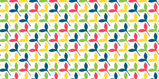 Patrón sin costuras brillante con hojas de primavera dibujadas a mano diseño de follaje de verano con elementos coloridos