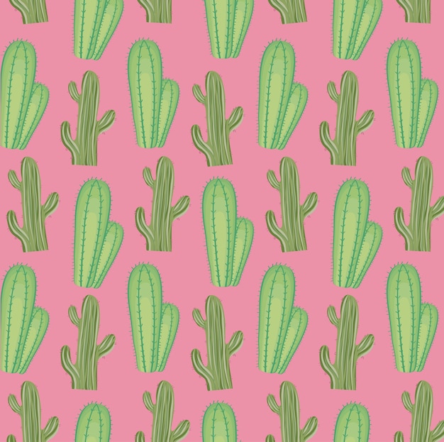 patrón sin costuras de cactus