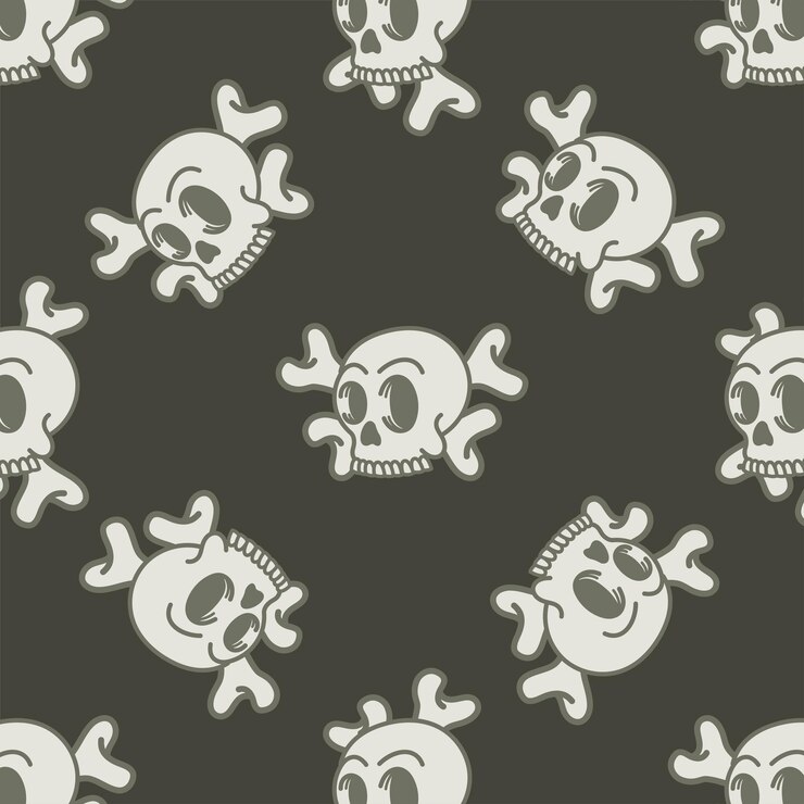 Patrón sin costuras de calavera