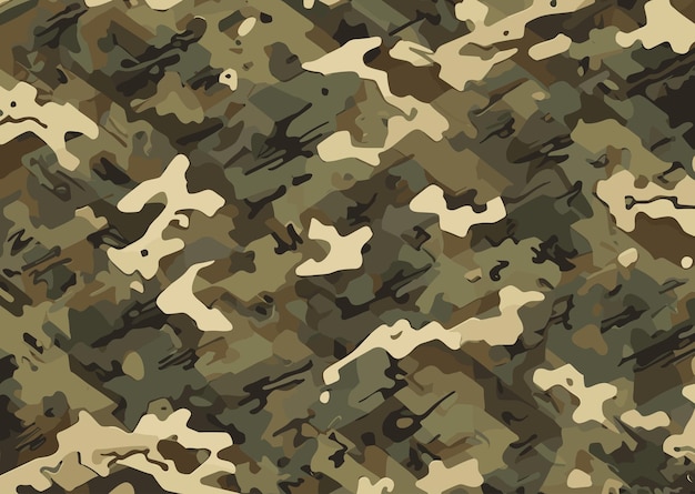 Patrón sin costuras de camuflaje militar vectorial