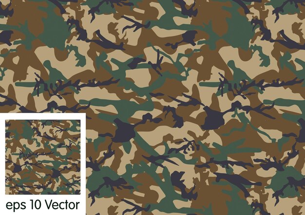 Vector el patrón sin costuras de camuflaje