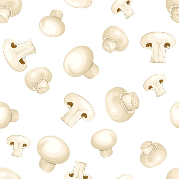 patrón sin costuras de champignon de setas