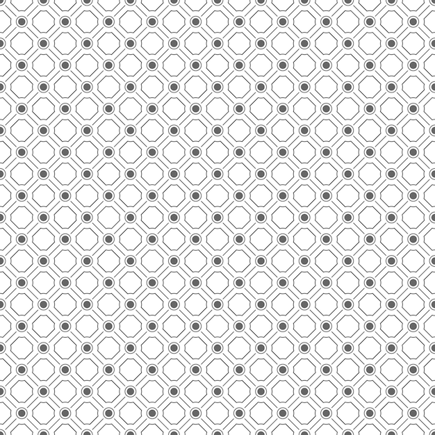 Patrón sin costuras de círculos y líneas formas formas arbitrarias Ilustración vectorial para texturas textiles diseño creativo y fondos simples