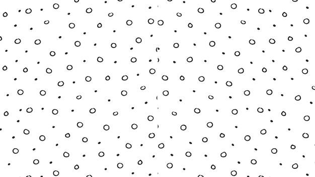 Patrón sin costuras con círculos negros sobre fondo blanco Ilustración vectorial