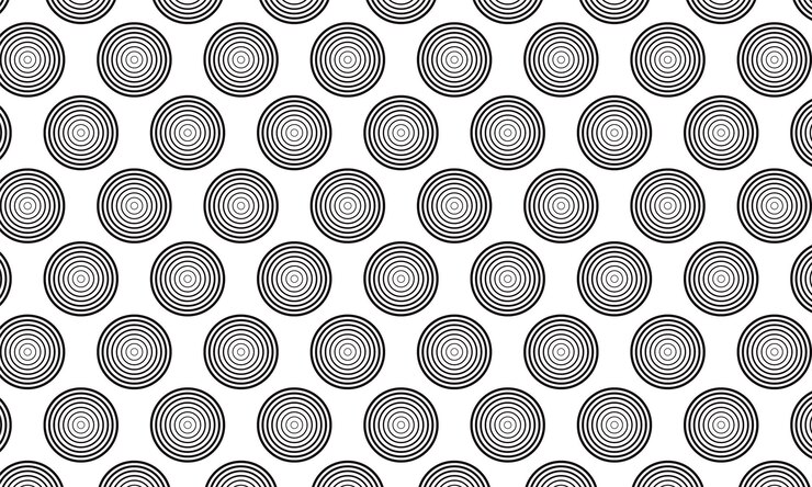 Vector patrón sin costuras de círculos sobre un fondo blanco