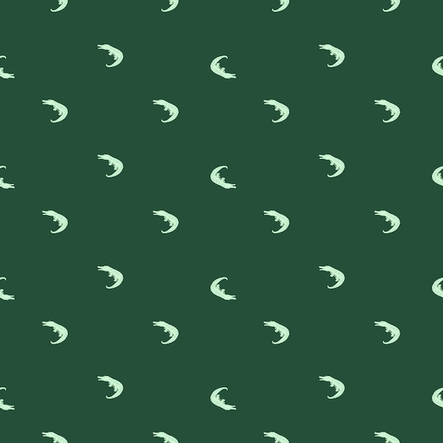 Patrón sin costuras de cocodrilos lindos Fondo de animales divertidos Textura repetida en estilo garabato para tela Papel de envolver Papel tapiz Tejido Ilustración vectorial
