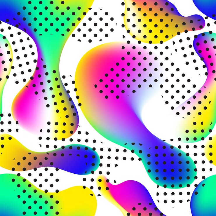 Vector el patrón sin costuras de color fluido es moderno