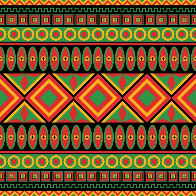 Patrón sin costuras de color panafricano