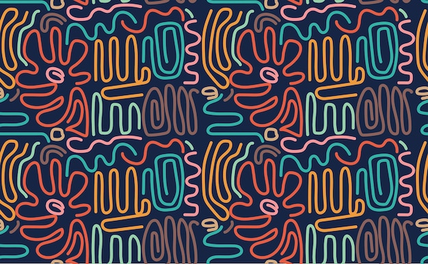 Patrón sin costuras colorido estilo retro de los años 60 con rayas de color pastel. fondo de dibujos animados de olas.