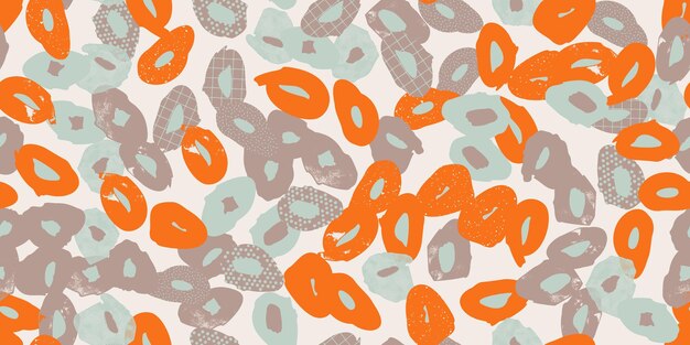 Patrón sin costuras colorido con flores abstractas con diferentes texturas Impresión de fondo vectorial