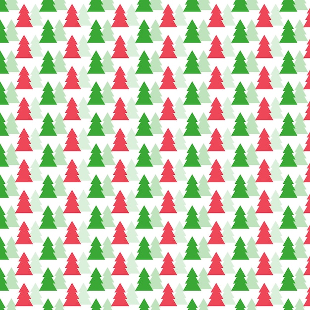 un patrón sin costuras con coloridos árboles de Navidad