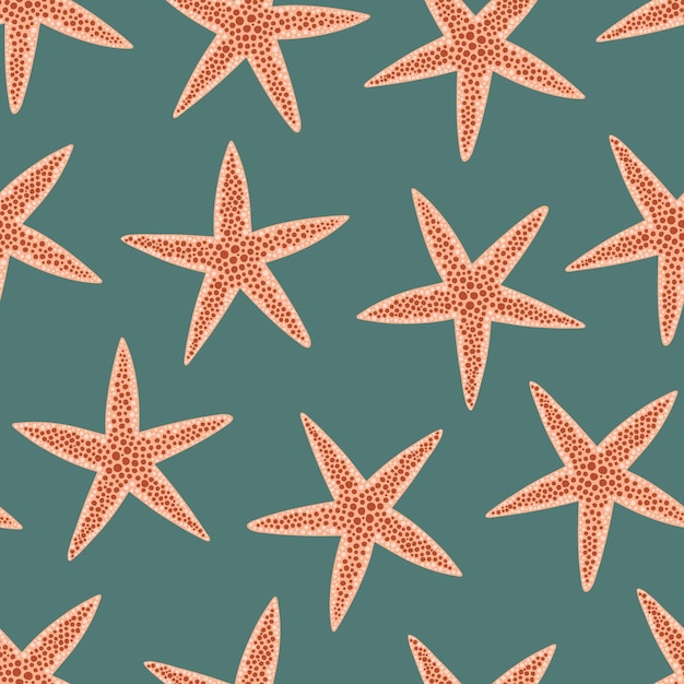 Patrón sin costuras de conchas marinas de dibujos animados para envolver papel tapiz portada de cuaderno