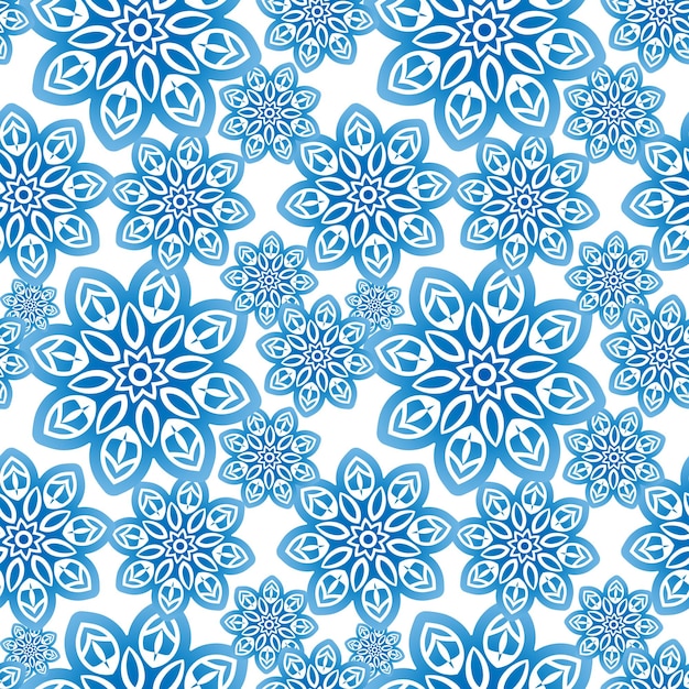Patrón sin costuras de copo de nieve Patrón de nieve con copos de nieve Fondo festivo de Navidad y año nuevo Ilustración de stock vectorial de invierno